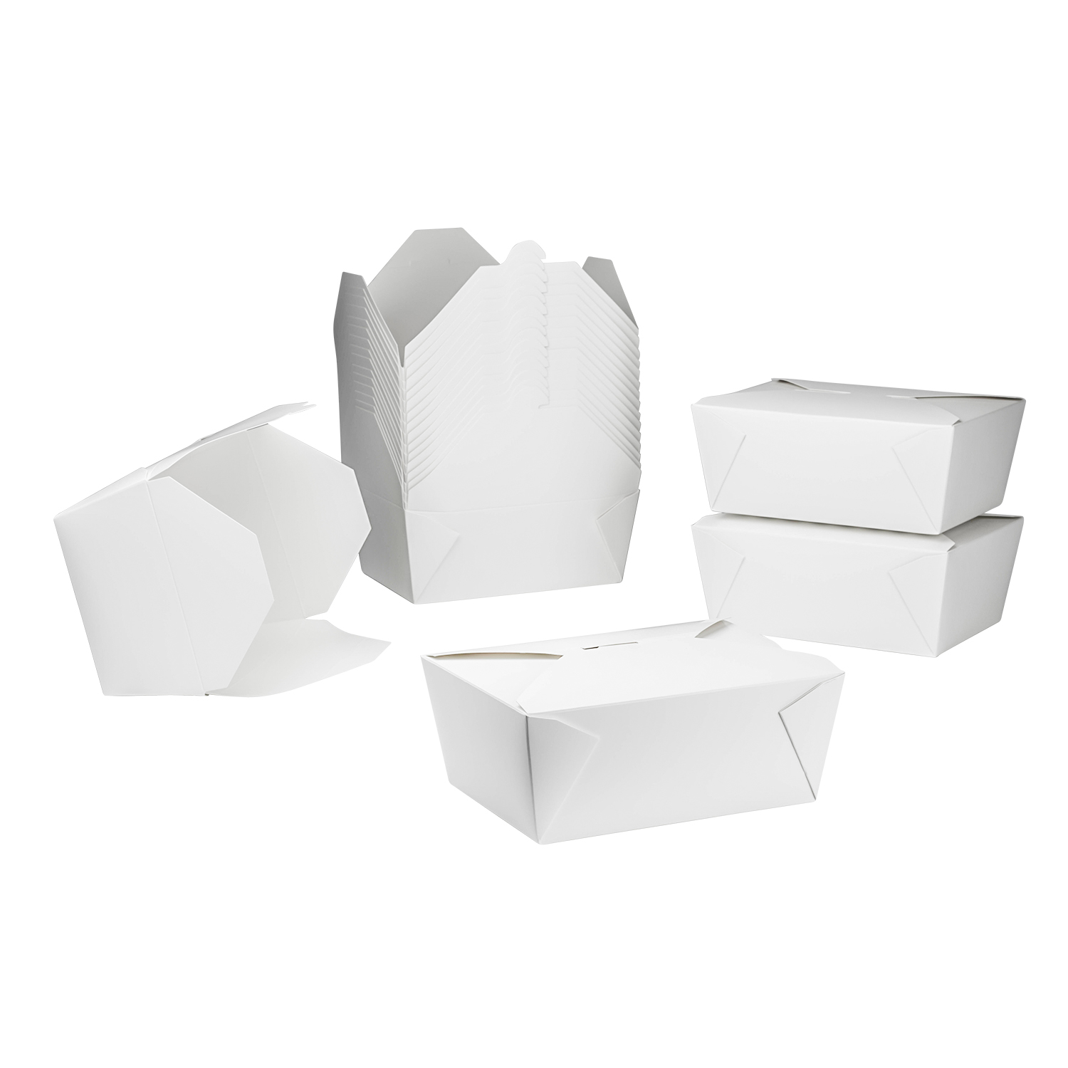 Wholesale 110 fl oz Fold-To-Go Box #4 White - 160 ct