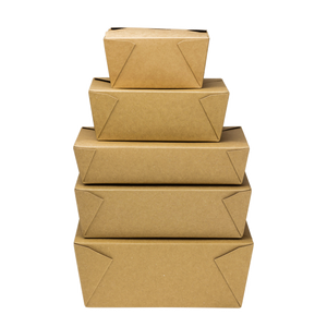 Wholesale 30 fl oz Fold-To-Go Box Kraft - 450 ct