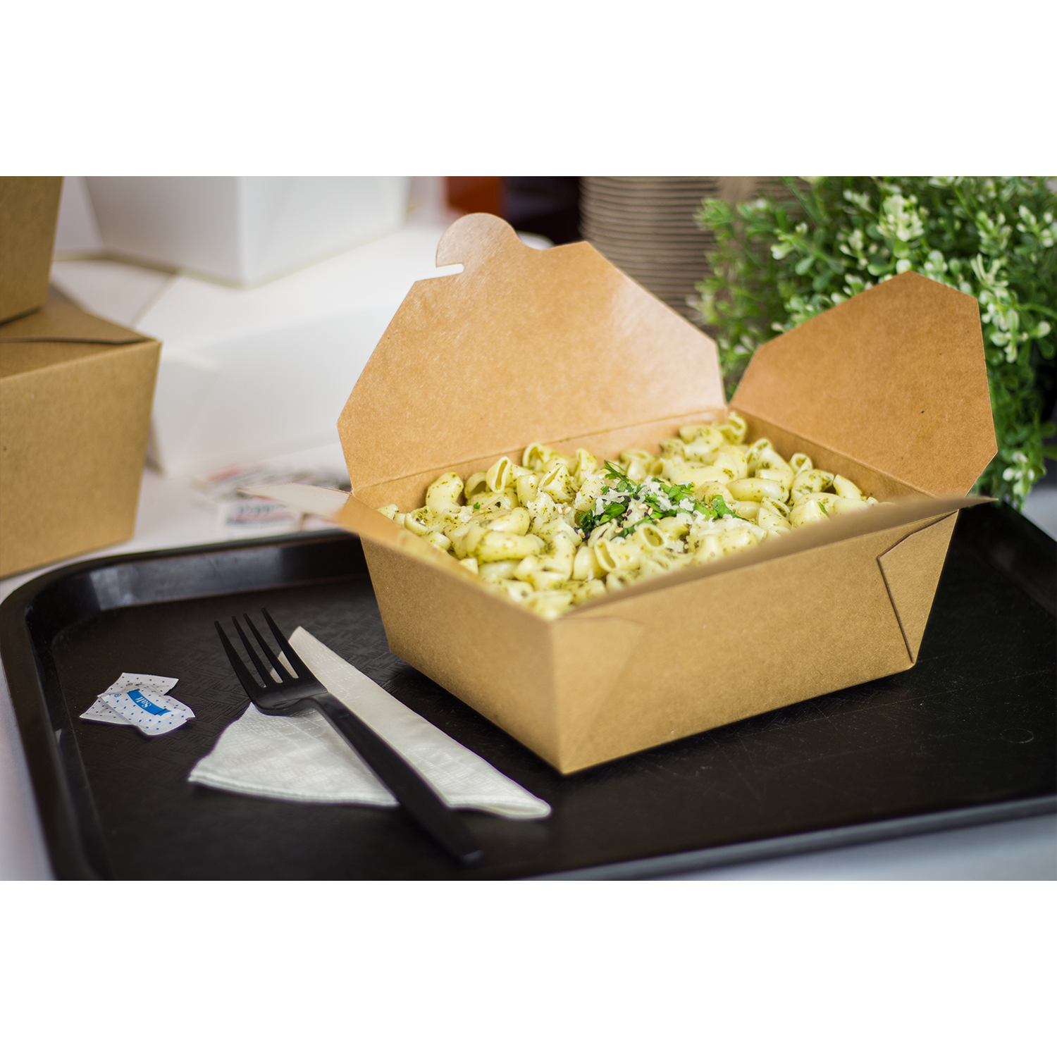 Wholesale 48 fl oz Fold-To-Go Box #8 - Kraft - 300 ct