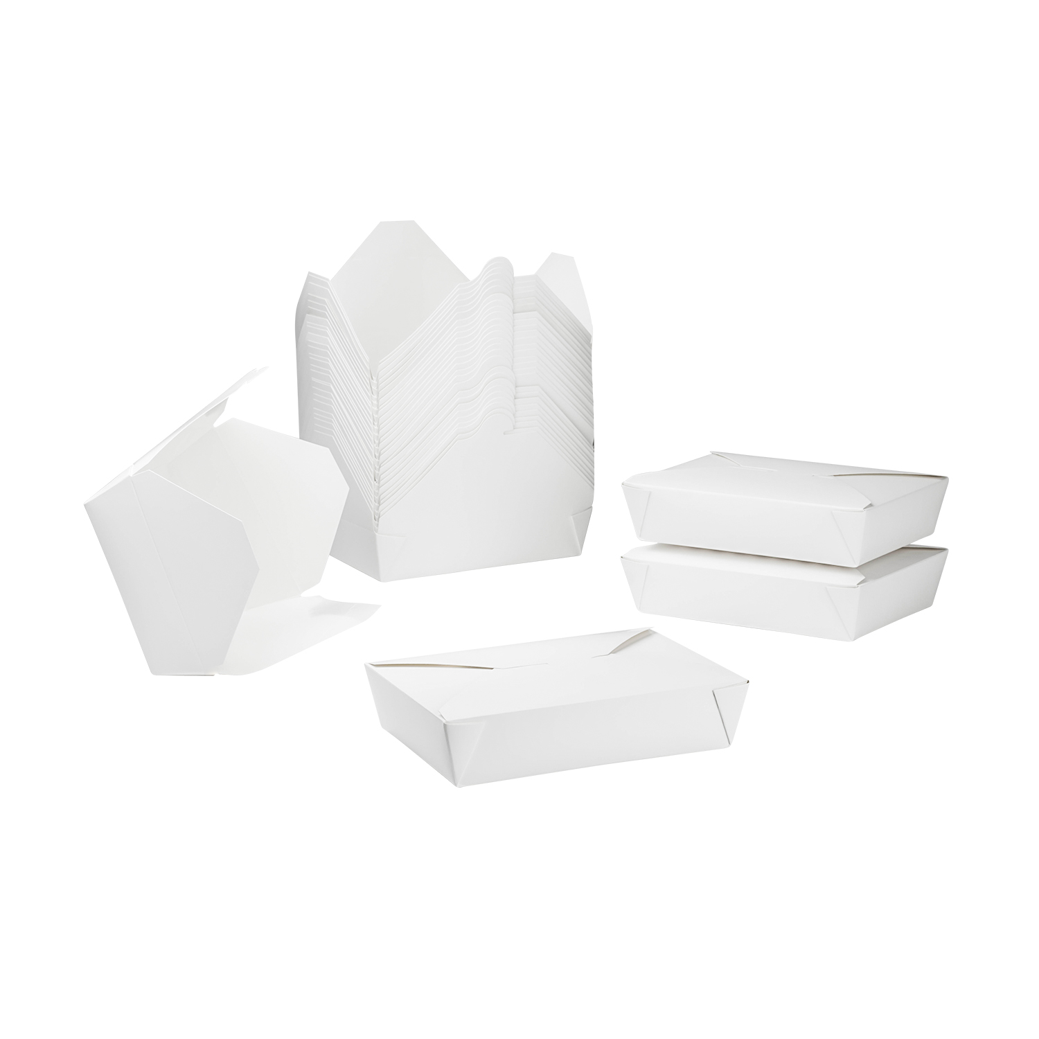 Wholesale 54 fl oz Fold-To-Go Box #2 White - 200 ct