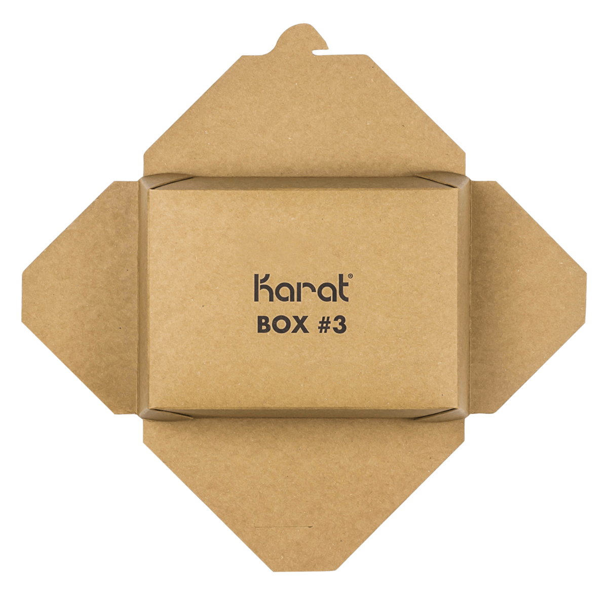 Wholesale 76 fl oz Fold-To-Go Box #3 - Kraft - 200 ct