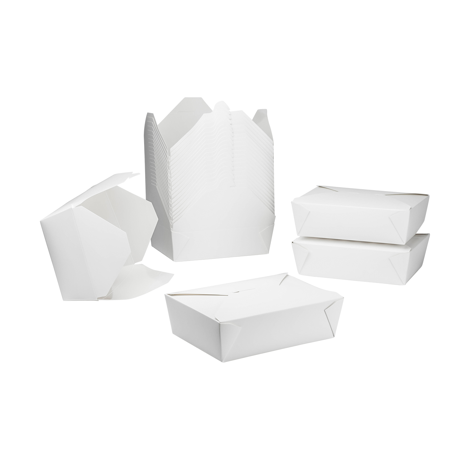 Wholesale 76 fl oz Fold-To-Go Box #3 White - 200 ct