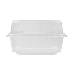 Wholesale 6''x6'' PET Plastic Hinged Containers - 500 ct