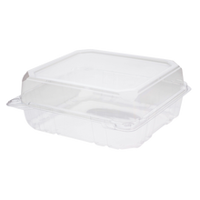 Load image into Gallery viewer, Wholesale 8&#39;&#39;x8&#39;&#39; PET Plastic Hinged Containers - 250 ct
