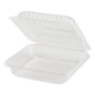 Wholesale 8'' x 8'' PP Plastic Hinged Container 1 compartment - 250 ct