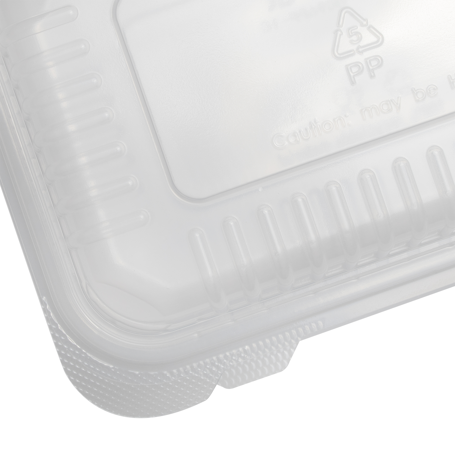 Wholesale 9'' x 6" PP Plastic Hinged Container, 1 compartment - 250 ct