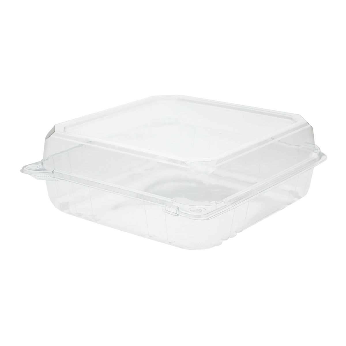 Wholesale 9''x9'' PET Plastic Hinged Containers - 200 ct