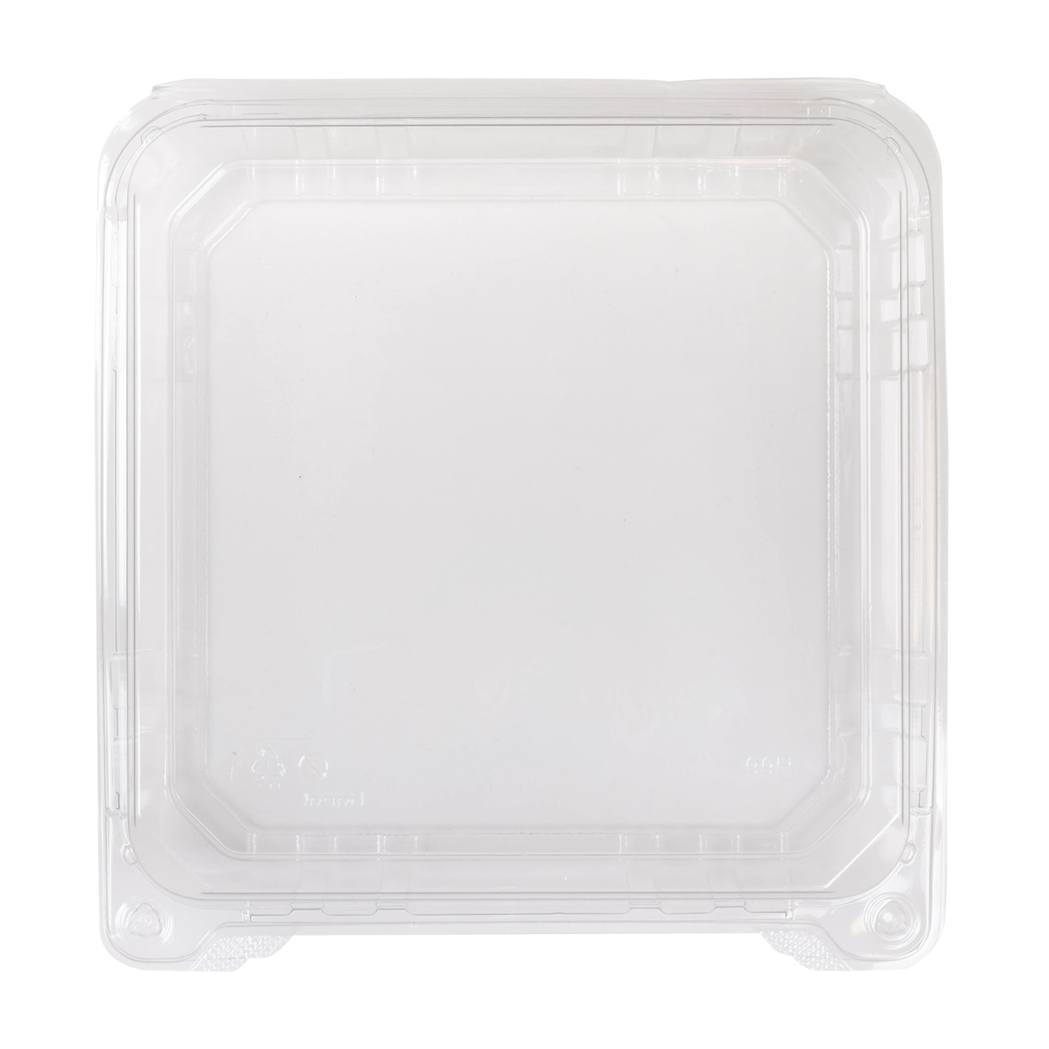 Wholesale 9''x9'' PET Plastic Hinged Containers - 200 ct
