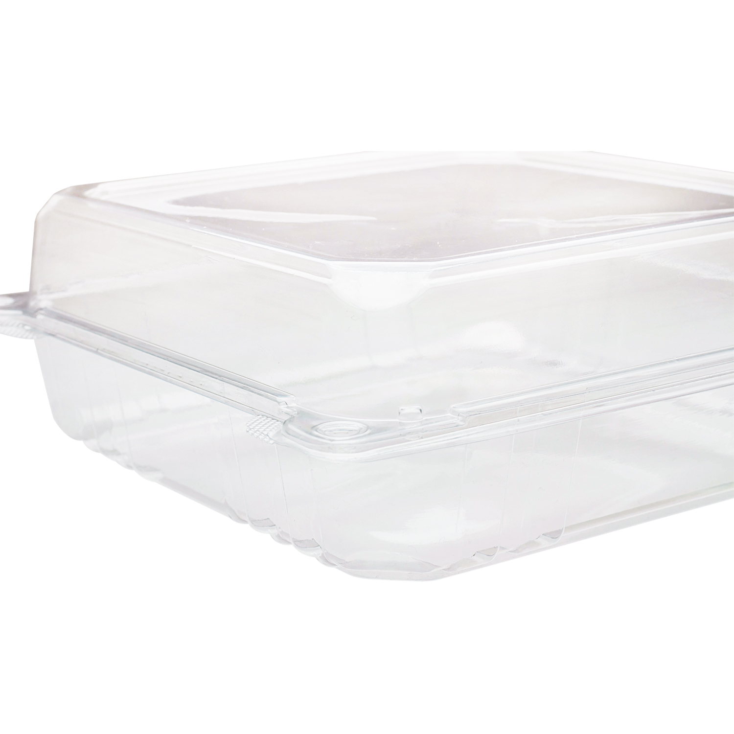 Wholesale 9''x9'' PET Plastic Hinged Containers - 200 ct