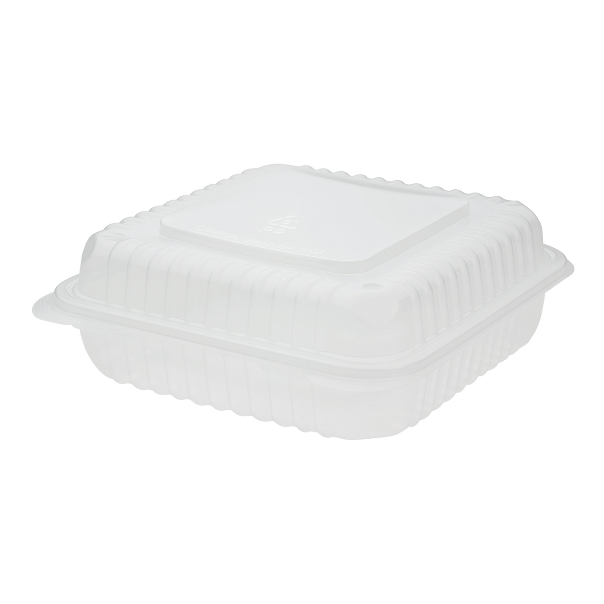 Wholesale 9"x 9" PP Plastic Hinged Containers - 200 ct