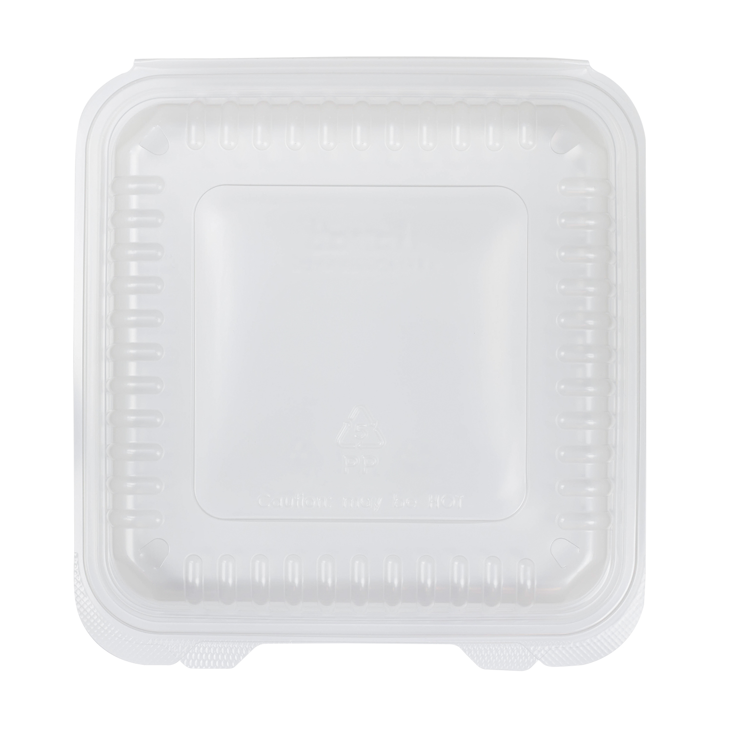 Wholesale 9"x 9" PP Plastic Hinged Containers - 200 ct