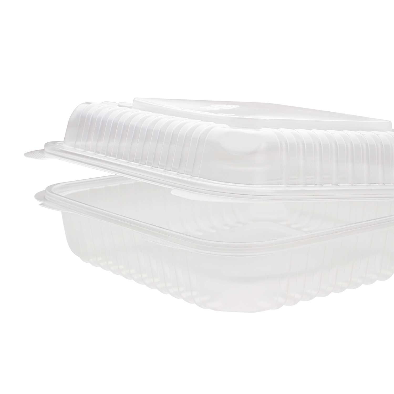 Wholesale 9"x 9" PP Plastic Hinged Containers - 200 ct