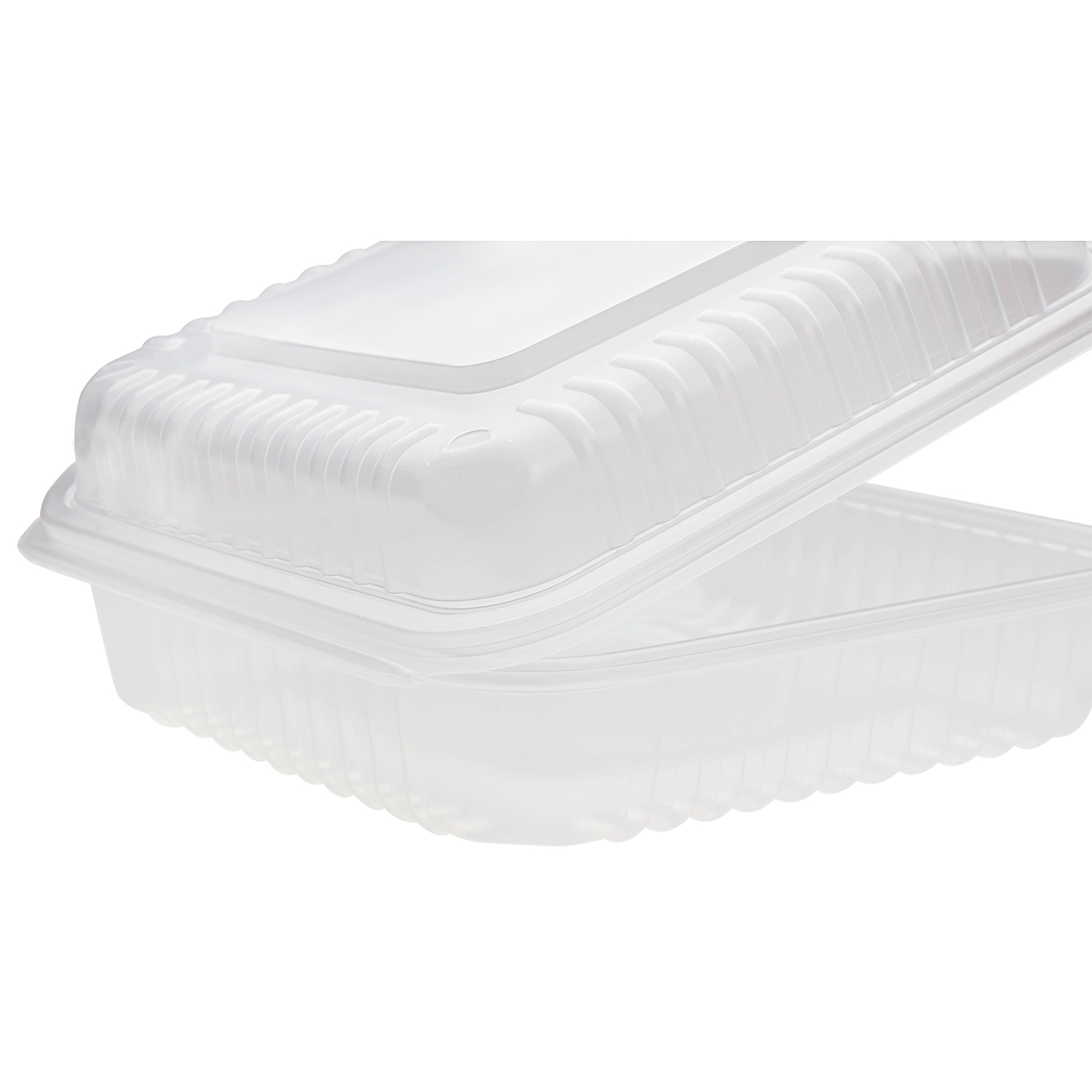 Wholesale 9"x 9" PP Plastic Hinged Containers - 200 ct