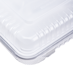 Wholesale 9" x 9" PP Plastic Hinged Containers 3 Compartment - 200 ct