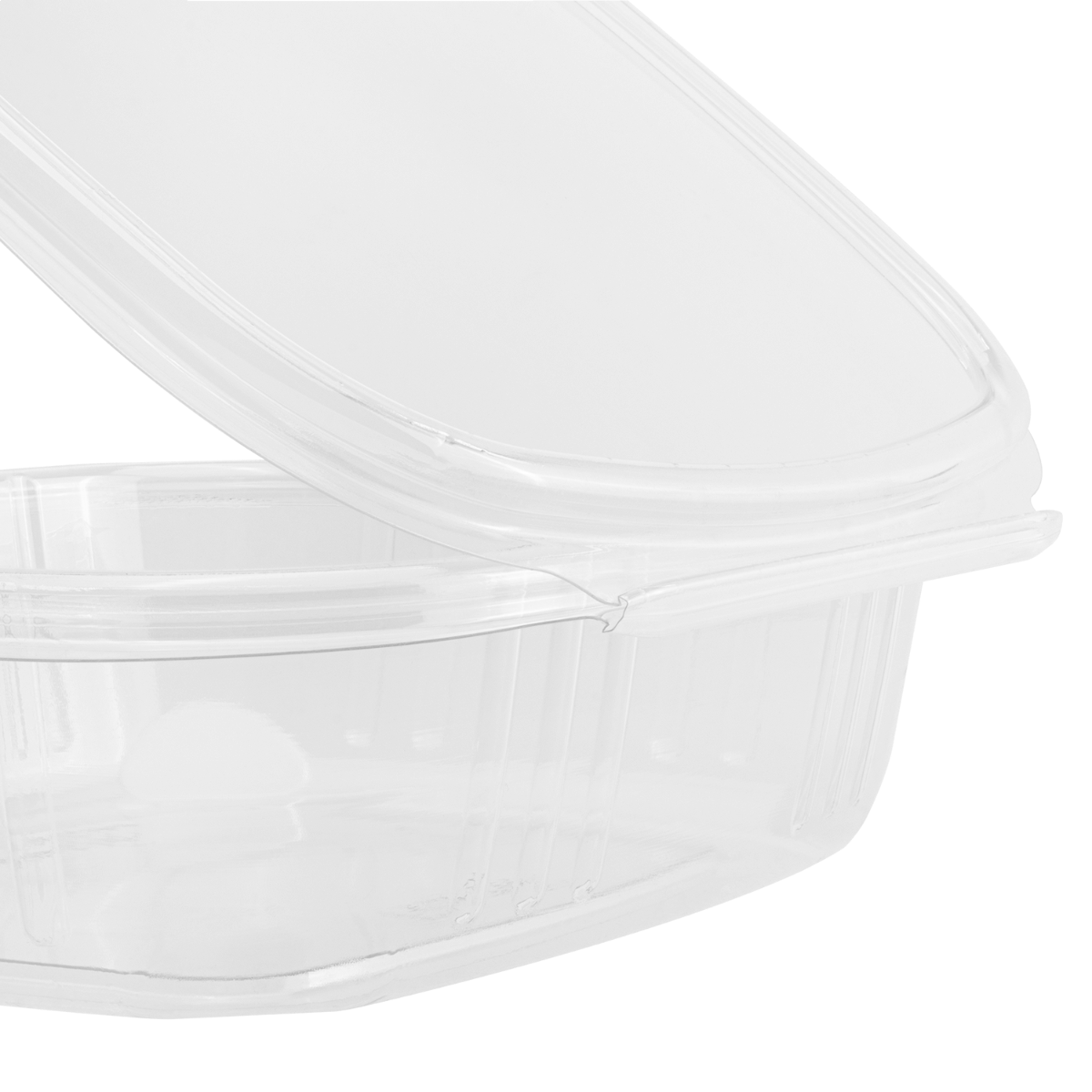 Wholesale 24oz PET Plastic Hinged Deli Container - 200 ct