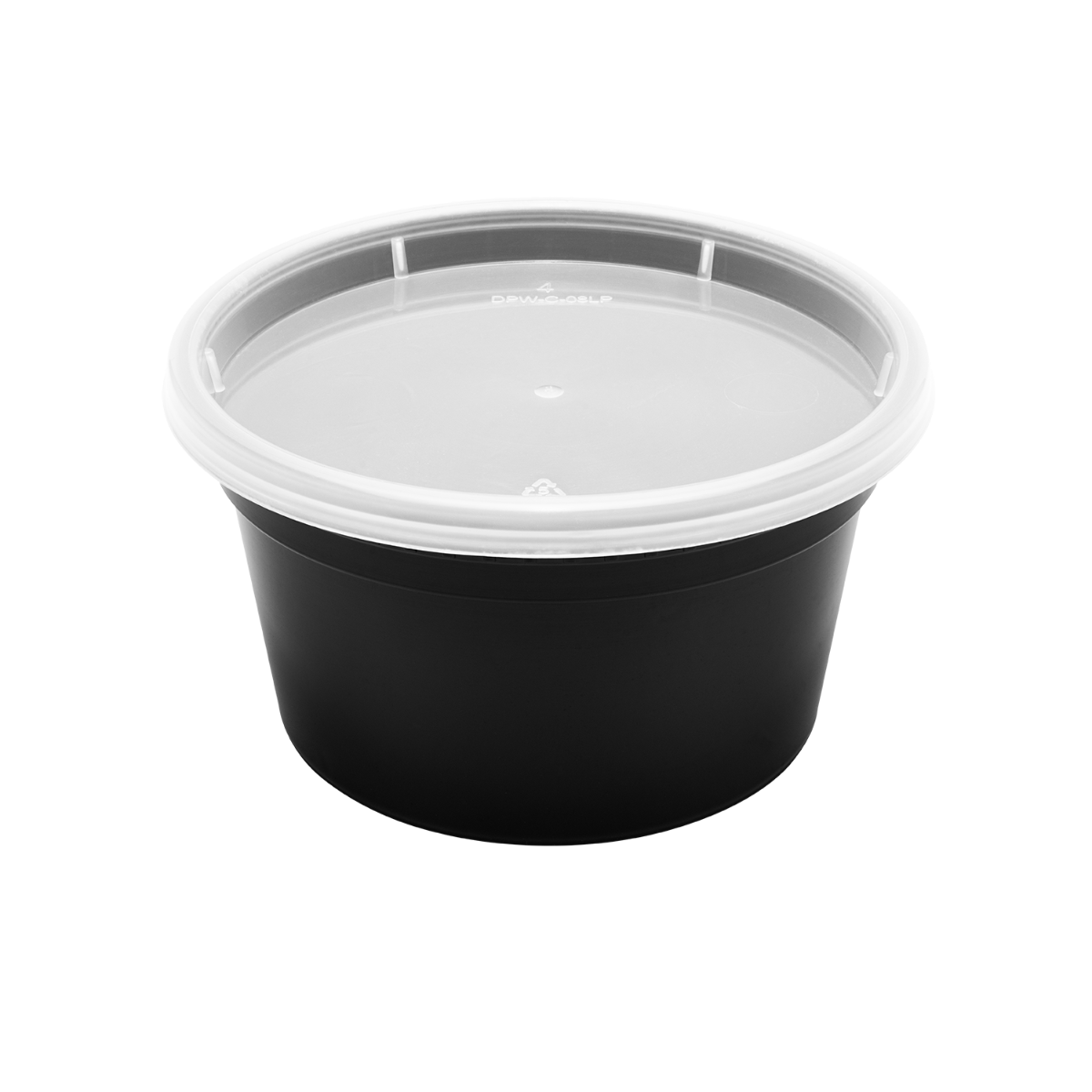 Wholesale 12 oz Black PP Injection Molded Round Deli Containers with Lids - 240 Sets