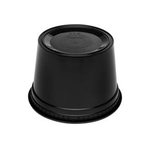 Wholesale 16 oz Black PP Injection Molded Round Deli Containers with Lids - 240 Sets
