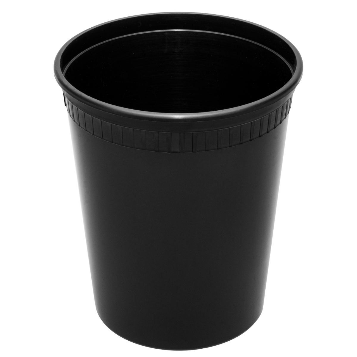 Wholesale 32 oz Black PP Injection Molded Round Deli Containers with Lids - 240 Sets