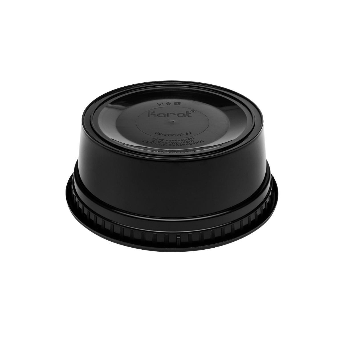 Wholesale 8 oz Black PP Injection Molded Round Deli Containers with Lids - 240 Sets