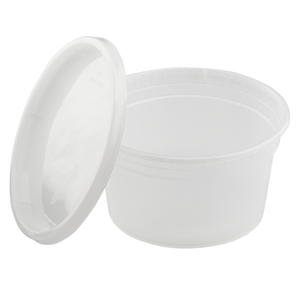 Wholesale 12oz PP Plastic Injection Molded Deli Containers with Lids - 240 ct