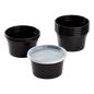 Wholesale 12 oz Black PP Injection Molded Round Deli Containers with Lids - 240 Sets