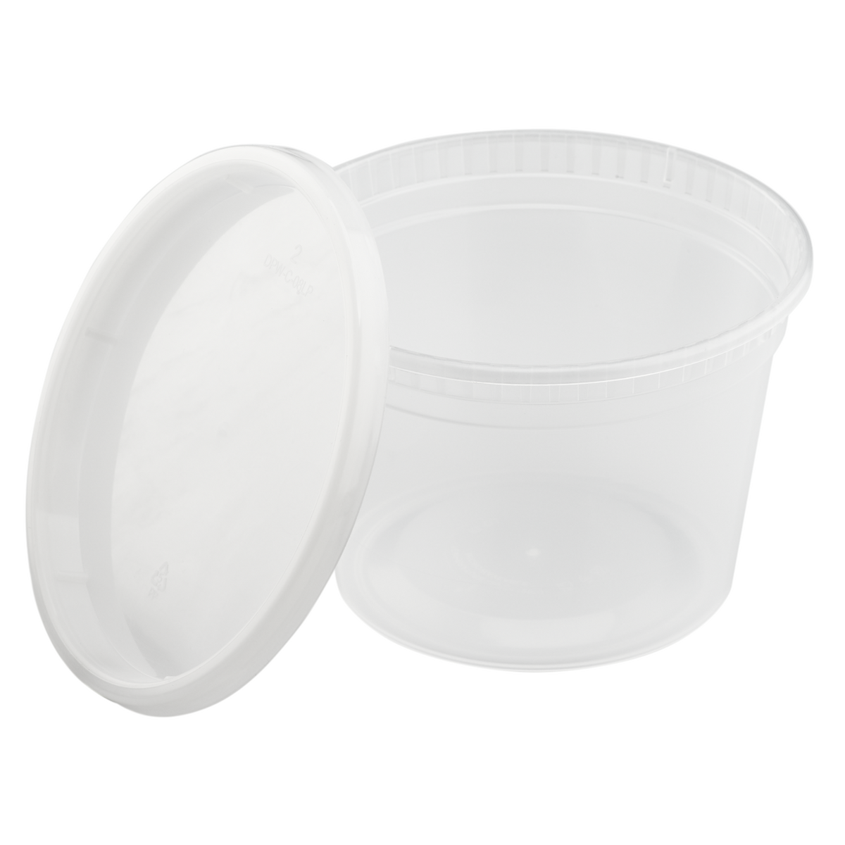 Wholesale 16oz PP Plastic Injection Molded Deli Containers & Lids - 240 ct
