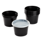 Wholesale 16 oz Black PP Injection Molded Round Deli Containers with Lids - 240 Sets