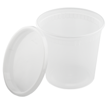 Load image into Gallery viewer, Wholesale 24oz PP Plastic Injection Molded Deli Containers &amp; Lids - 240 ct
