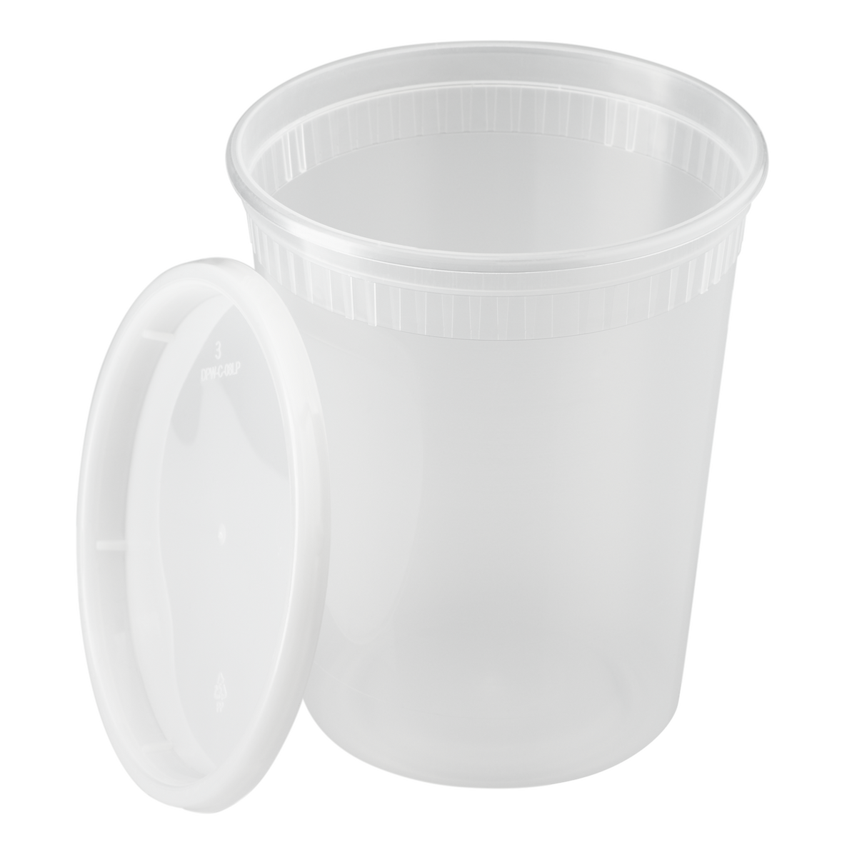 Wholesale 32oz PP Plastic Injection Molded Deli Containers & Lids - 240 ct