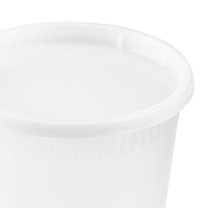 Wholesale 32oz PP Plastic Injection Molded Deli Containers & Lids - 240 ct