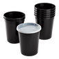 Wholesale 32 oz Black PP Injection Molded Round Deli Containers with Lids - 240 Sets