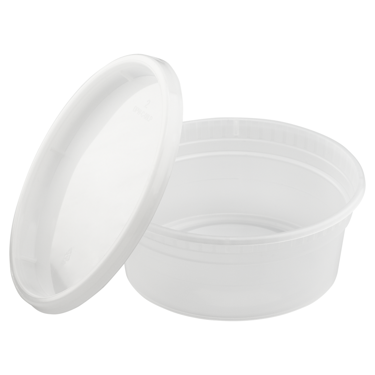 Wholesale 8oz PP Plastic Injection Molded Deli Containers & Lids - 240 ct