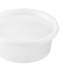 Load image into Gallery viewer, Wholesale 8oz PP Plastic Injection Molded Deli Containers &amp; Lids - 240 ct

