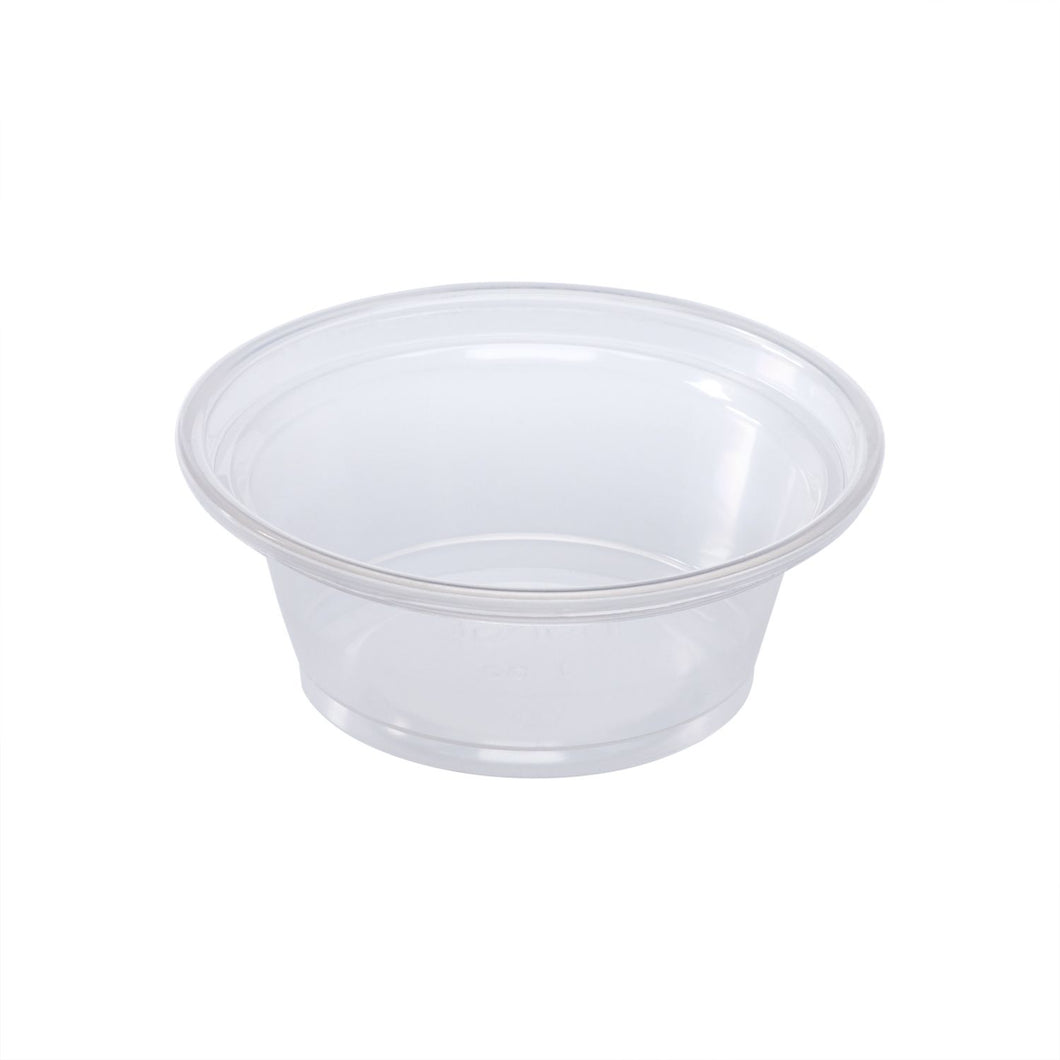 Wholesale 1oz Squat PP Plastic Portion Cups - Clear - 2,500 ct