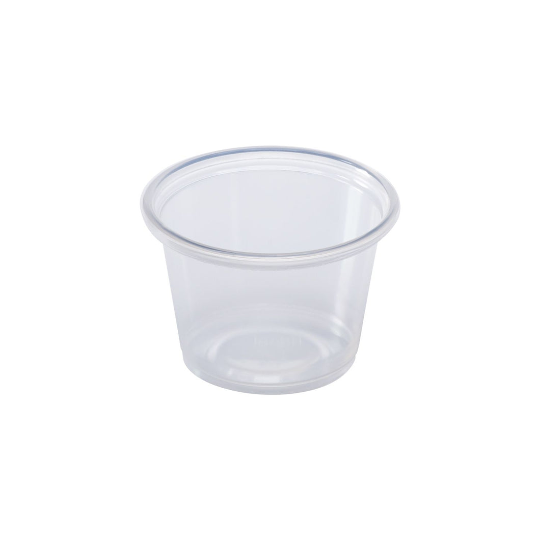 Wholesale 1oz Tall PP Plastic Portion Cups - Clear - 2,500 ct