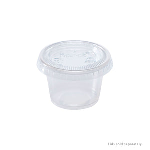 Wholesale 1oz Tall PP Plastic Portion Cups - Clear - 2,500 ct
