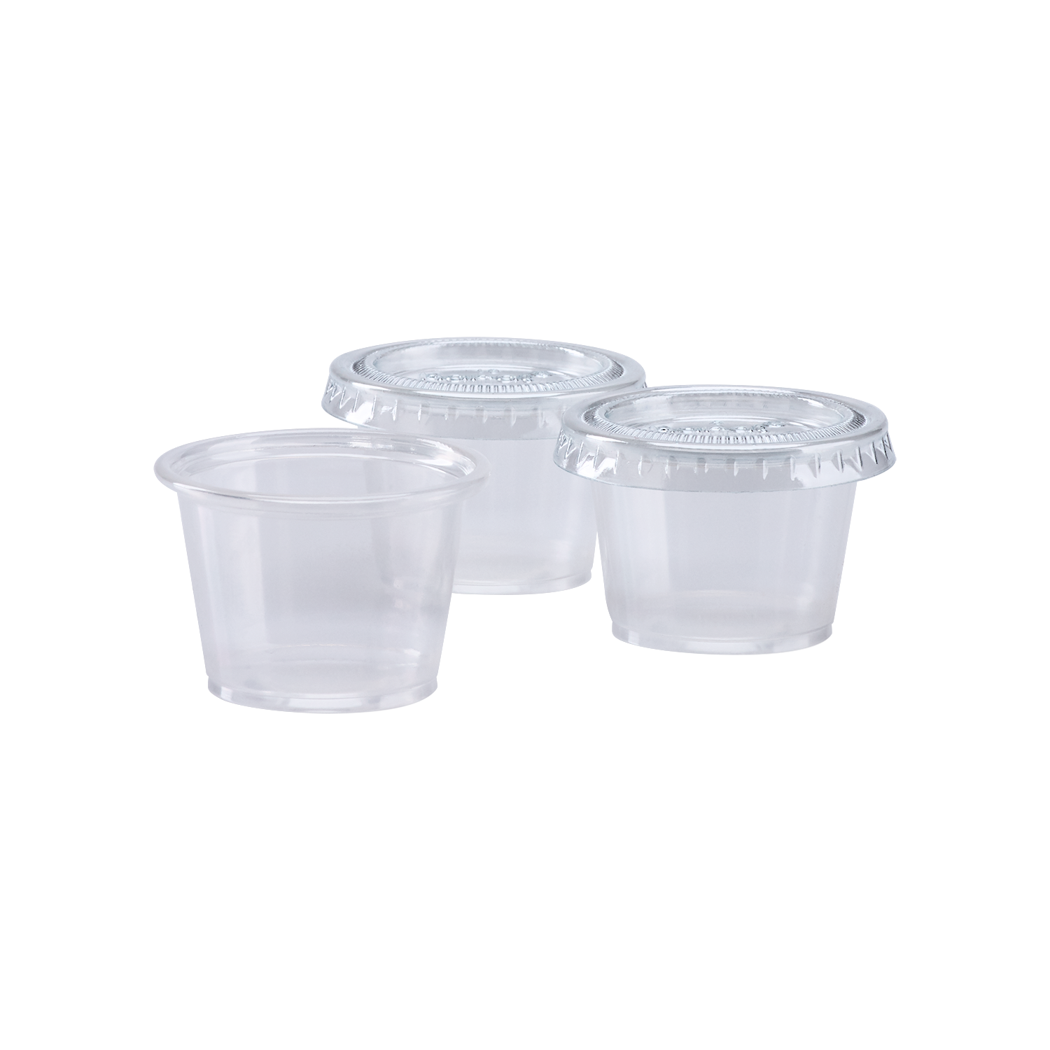 Wholesale 1oz Tall PP Plastic Portion Cups - Clear - 2,500 ct