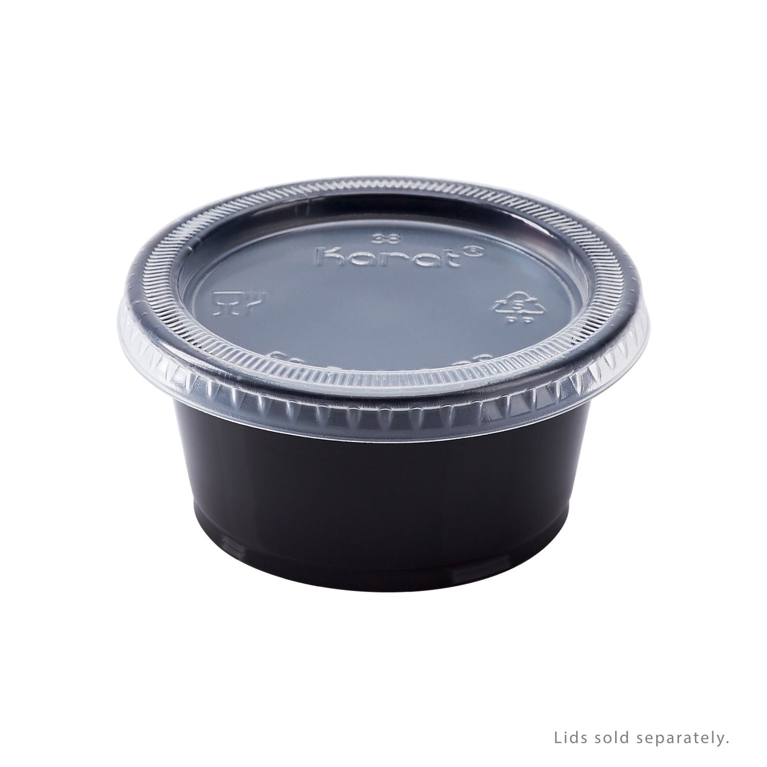 Wholesale 2oz PP Plastic Portion Cups Black - 2,500 ct