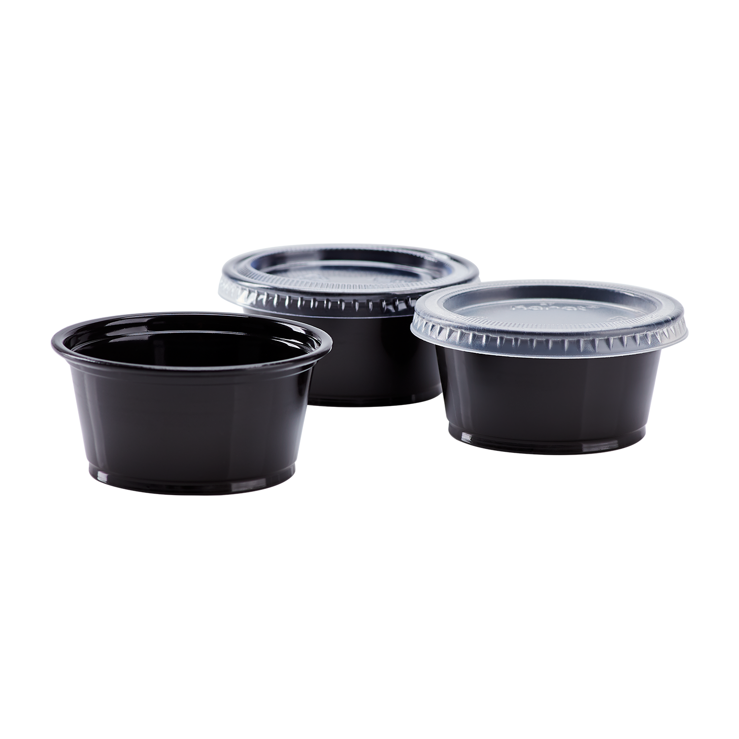 Wholesale 2oz PP Plastic Portion Cups Black - 2,500 ct