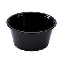 Load image into Gallery viewer, Wholesale 3.25oz PP Plastic Portion Cups Black - 2,500 ct
