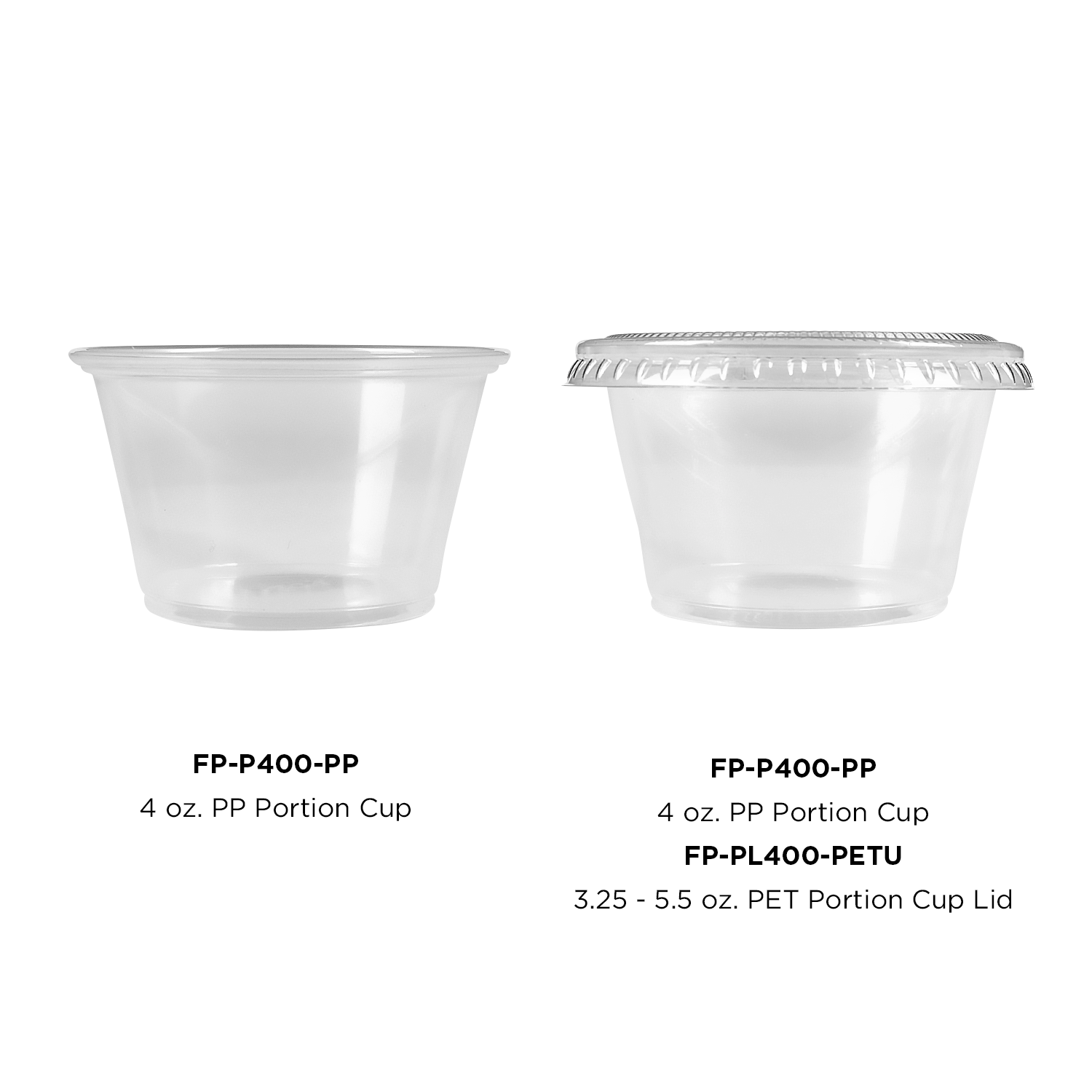 Wholesale 4oz PP Plastic Portion Cups - Clear - 2,500 ct
