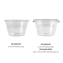 Load image into Gallery viewer, Wholesale 4oz PP Plastic Portion Cups - Clear - 2,500 ct
