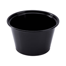 Load image into Gallery viewer, Wholesale 4oz PP Plastic Portion Cups Black - 2,500 ct
