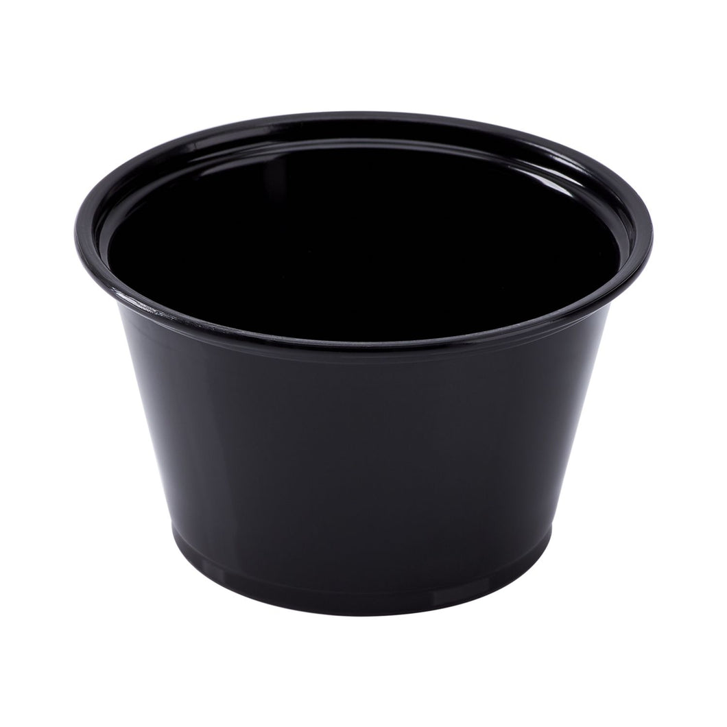 Wholesale 4oz PP Plastic Portion Cups Black - 2,500 ct