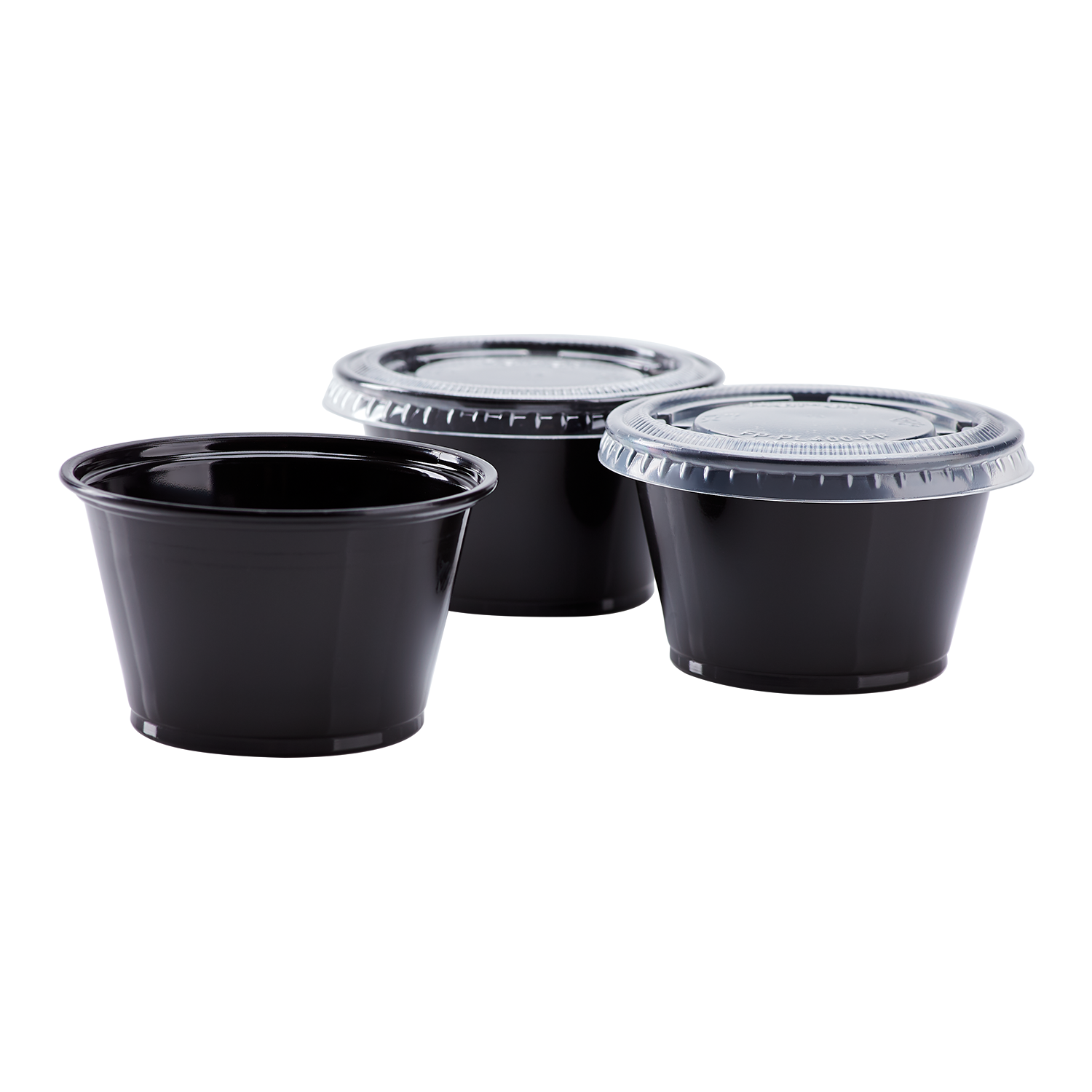 Wholesale 4oz PP Plastic Portion Cups Black - 2,500 ct