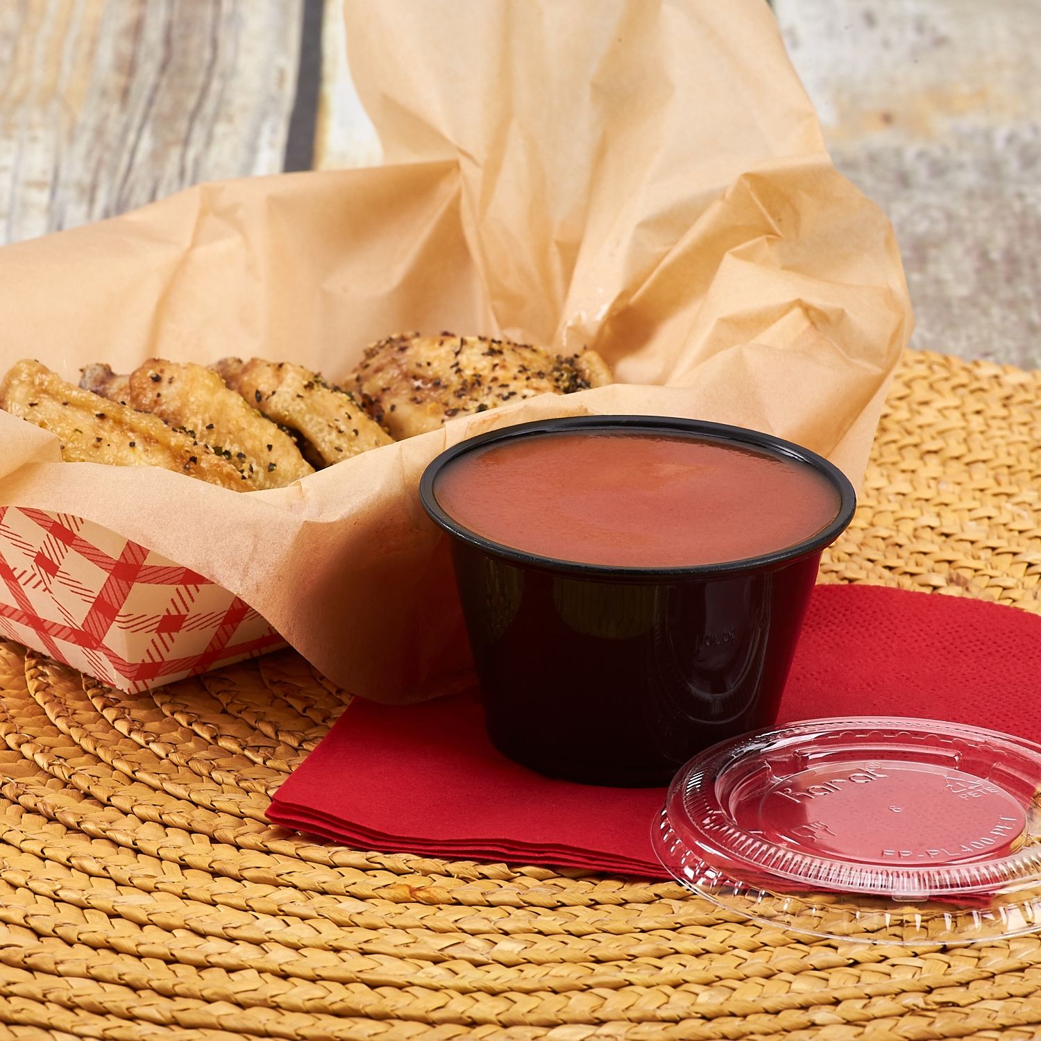 Wholesale 4oz PP Plastic Portion Cups Black - 2,500 ct