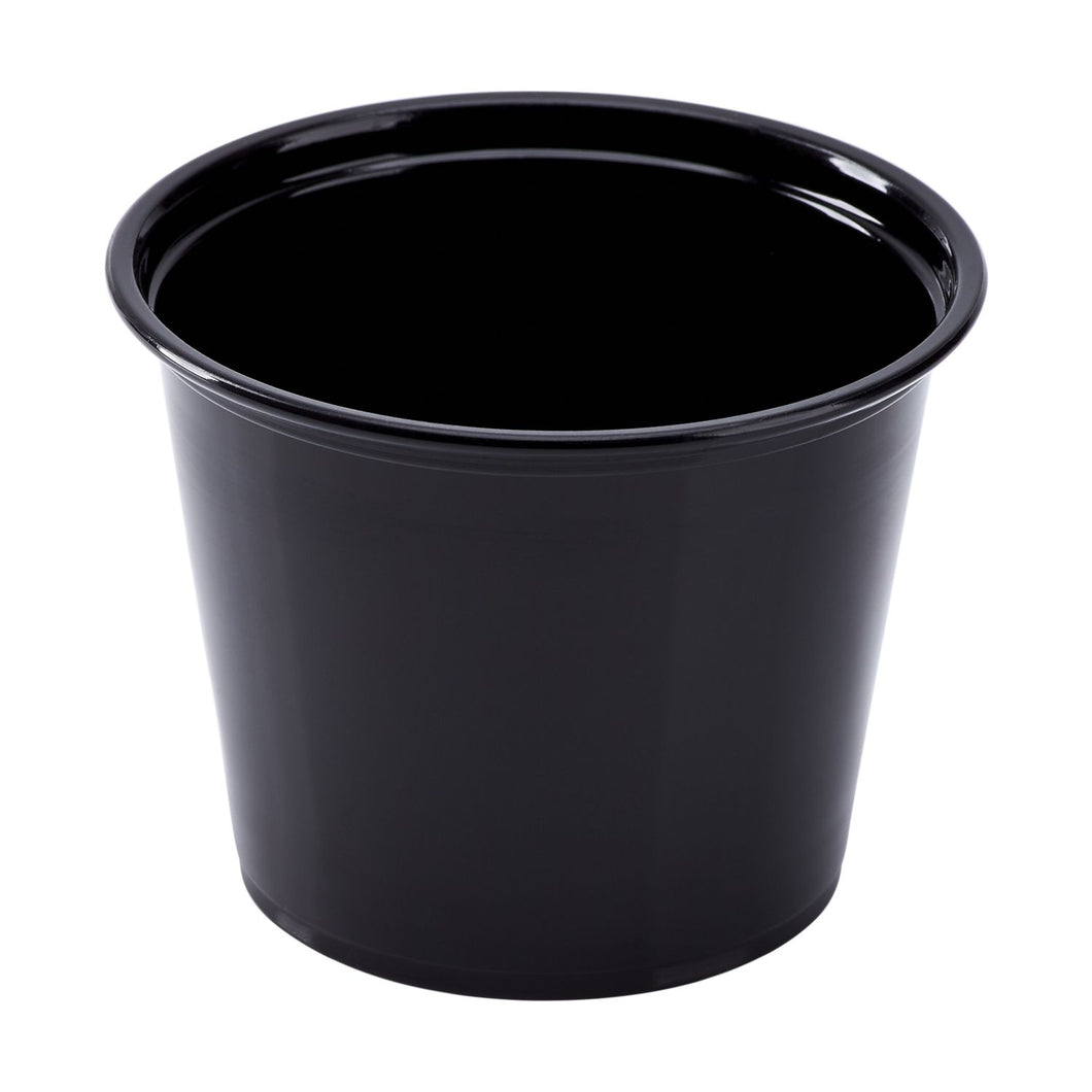 Wholesale 5.5oz PP Plastic Portion Cups Black - 2,500 ct