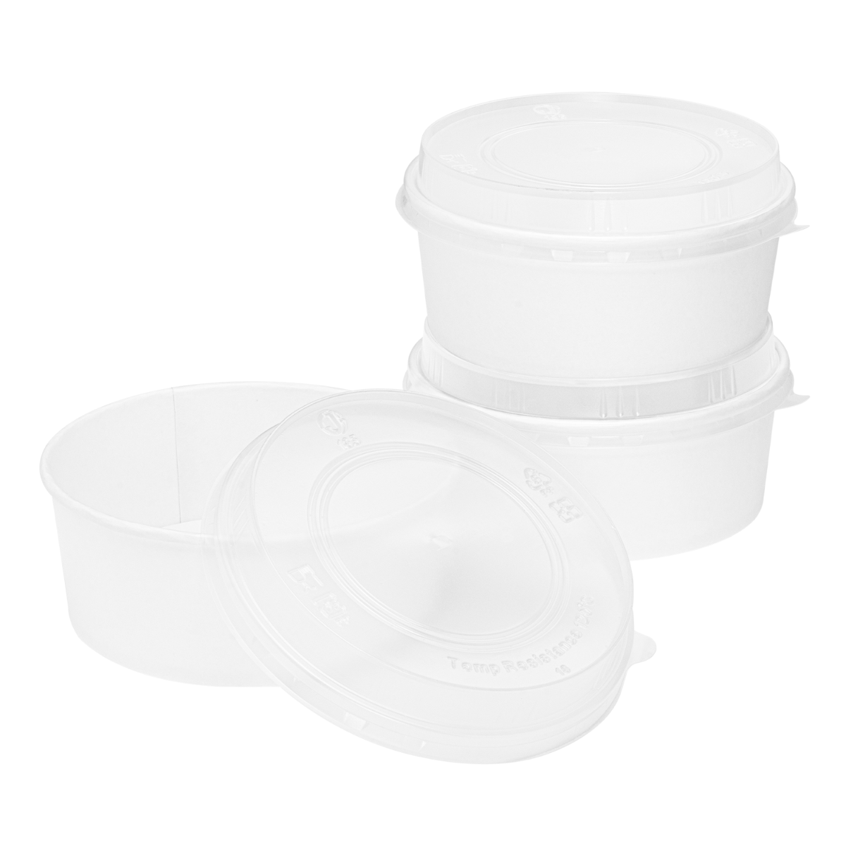 Wholesale PP Dome Lid for 32oz Paper Short Bucket - 360 ct
