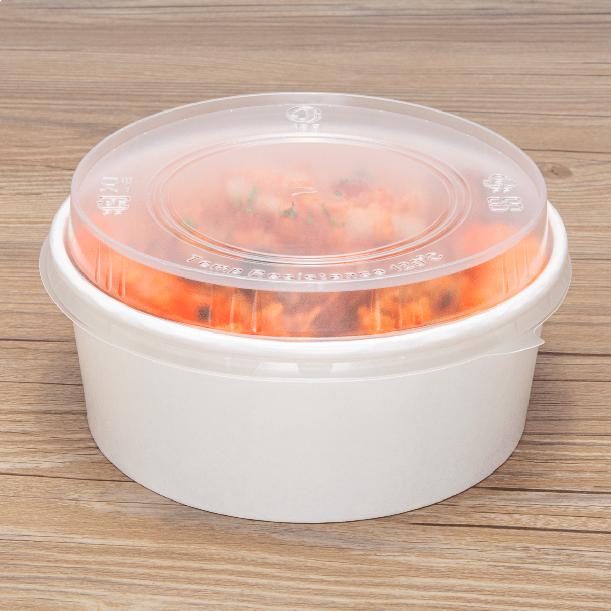Wholesale PP Dome Lid for 32oz Paper Short Bucket - 360 ct