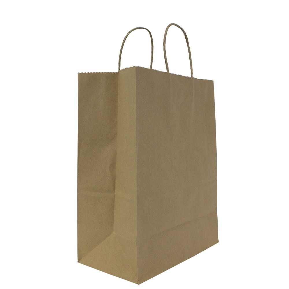 Wholesale Laguna Medium Paper Shopping Bags Kraft - 250 ct